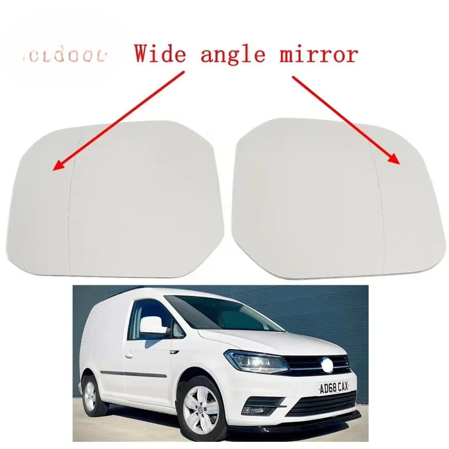 Car High Quality Heated Wide Angle Mirror Glass For VW Caddy 2015 2016 2017 2018 2019 2020