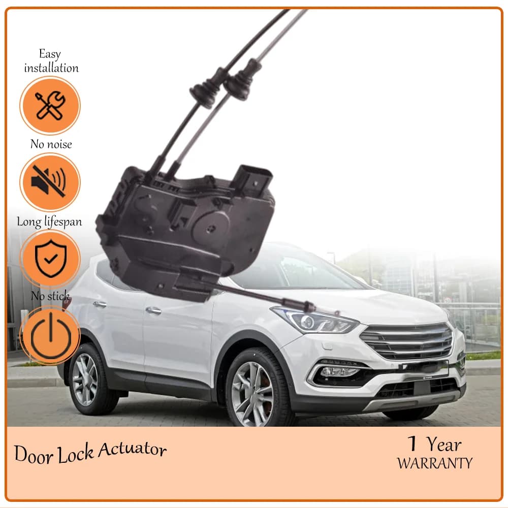 Driver Side Rear Left Door Lock Actuator,Engineered to 2010–2012 Hyundai Santa Fe,OEM DLA1252,100DLA1252S,814100W000,81410-0W000