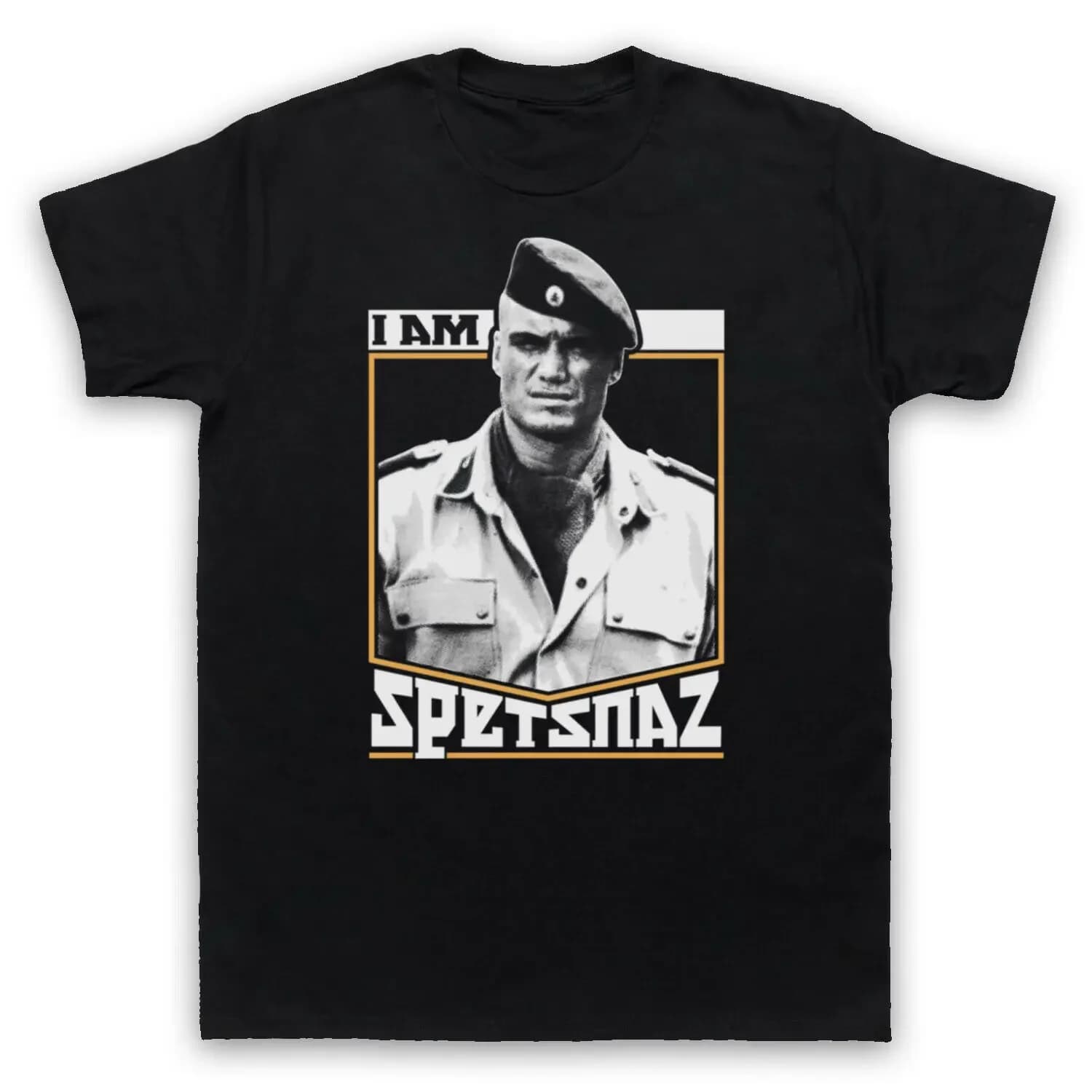 I AM SPETSNAZ COOL SOLDIER MENS T-SHIRT  Premium Cotton Short Sleeve O-Neck Mens T Shirt