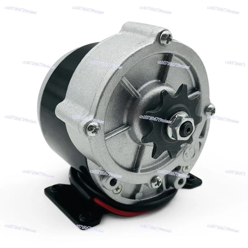 12V 350W Brushed High Power Permanent Magnet DC Deceleration 36V Pulley Low Speed Motor Motor Gear Belt Foot