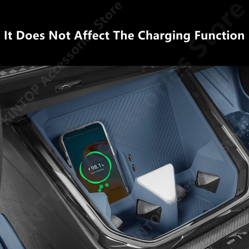 For BMW X3 24-25 G45 Silicone Wireless Charging Pad,Car Interior Decoration Modification Protection Accessories Refit
