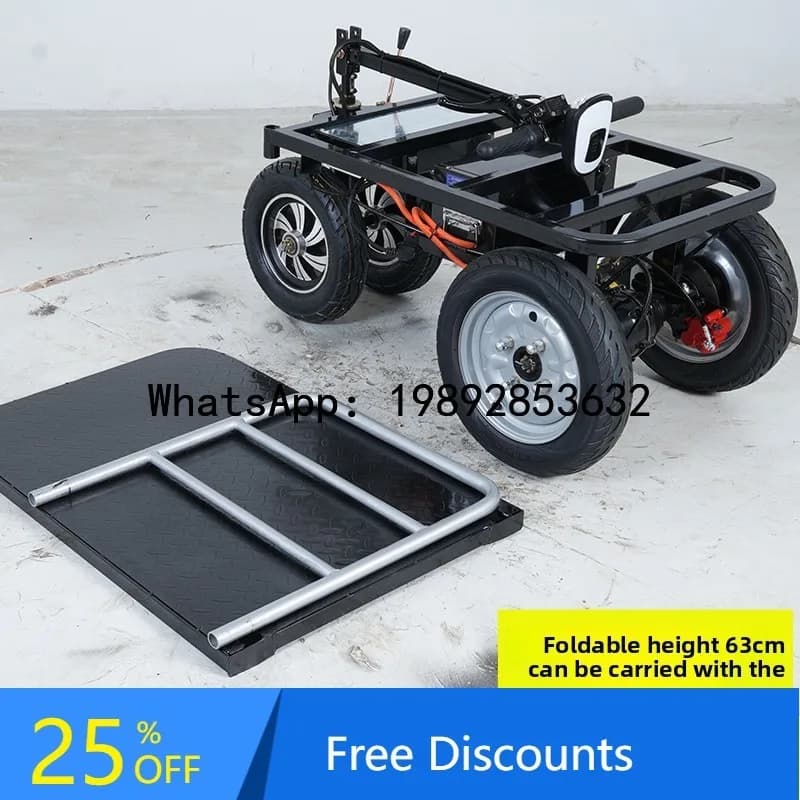 B1 High-Frame Electric Flatbed Truck Construction Site Cement Sand Transport Cart Small Handcart Cargo Three-Wheeler