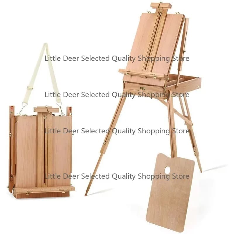 Easel with Palette & Storage, Portable Easel for Painting, Sketching & Display for Artists