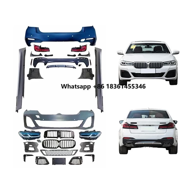 For 5 Series 2018-2020 Models Upgr 2023 Car Body Kit New Condition Front & Rear Bumper With Fog Light Cut-Outs