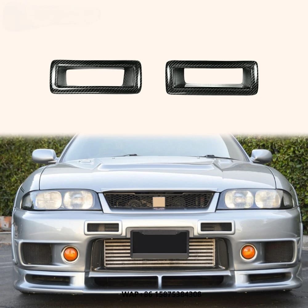 NIS N1 Carbon Front Bumper Vents Pair for Skyline R33 GTR Only 95-98 New Condition