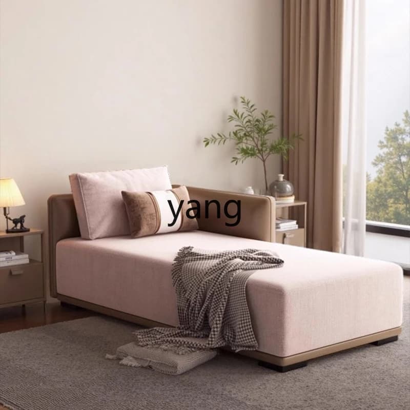 LTT， Italian leather cotton and linen chaise longue bedroom living room balcony chaise longue single chaise longue