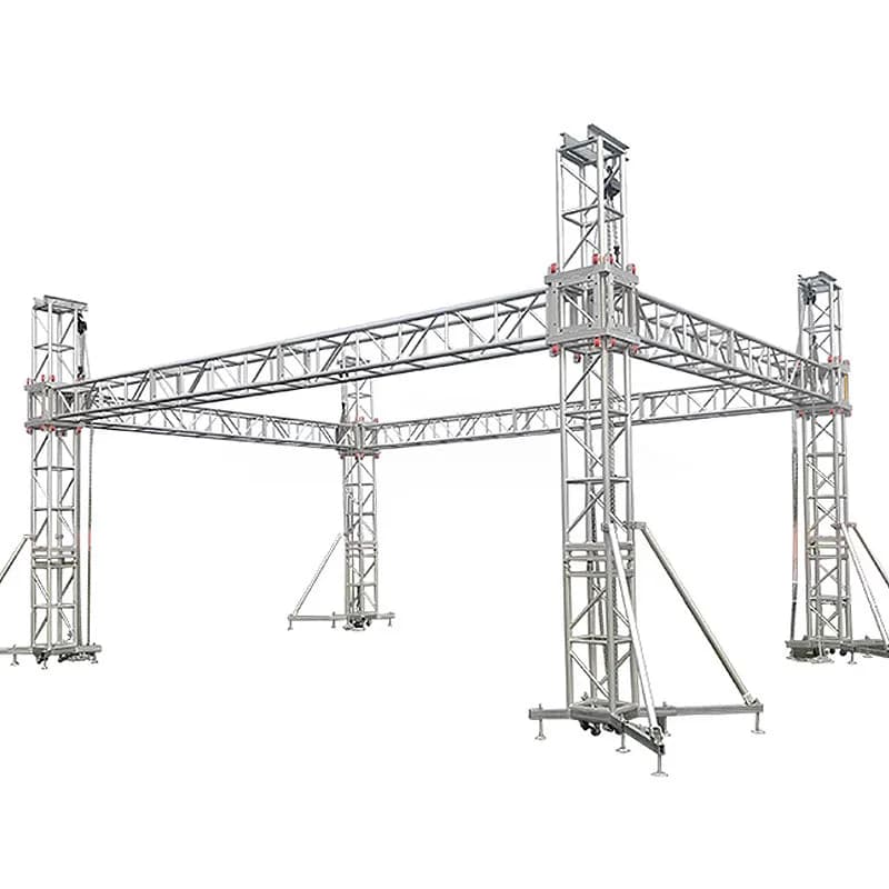 Aluminum Alloy Square Tube Truss Frame 300x300mm Mesh Large Outdoor Performance Exhibition Wedding Gantry Stage Lighting Setup