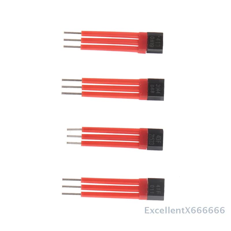 10PCS Electrocar Motor Hall Effect Sensor 3144 41F 43F 413 with High Temperature Insulation Sleeve Hall Element Switch 13A A44E