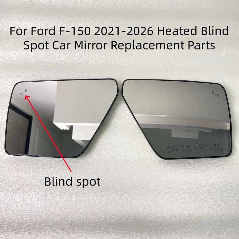 Convex Heated Blind Spot Side Mirror Glass Rearview Lens For Ford F-150 2021 2022 2023 2024-2026 Car Mirror Replacement Parts