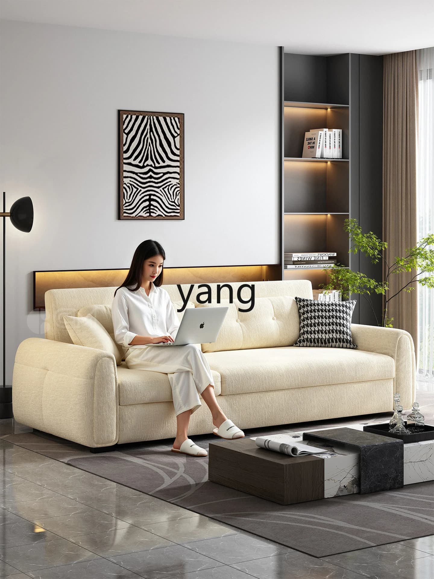 LH folding sofa bed integrated dual-purpose small apartment living room multi-function bed sofa