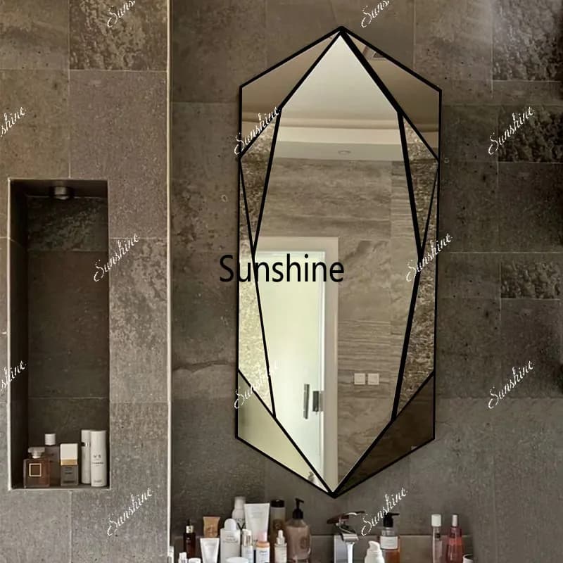 European special-shaped splicing cosmetic mirror irregular entrance decorative mirror bathroom mirror