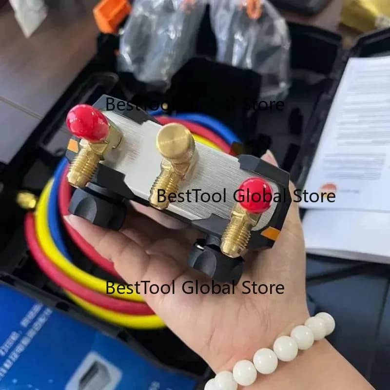 Tes-to 550S Kit Manifold for Refrigeration with Bluetooth Support 0564 5501 Featuring Fixed Cable Clamp And Temperature Probes