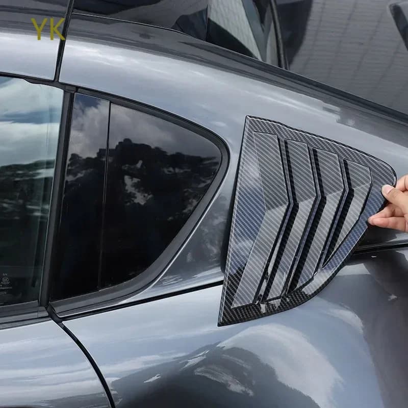 ABS Carbon Fiber Car Rear Window Triangle Deflector Cover Trim Sticker Car Accessories (hardtop Version)For Mazda MX-5 ND 16-24