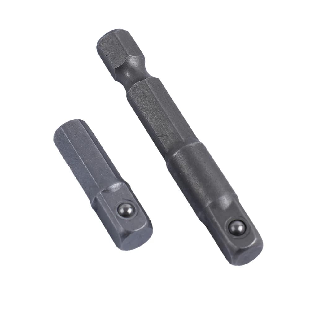 For Screwdriver Handle Tool 2pcs Impact Socket Adapter Converter 1/4\" Hex Shank Drive Extension Rod Wrench Hex Shank Extension