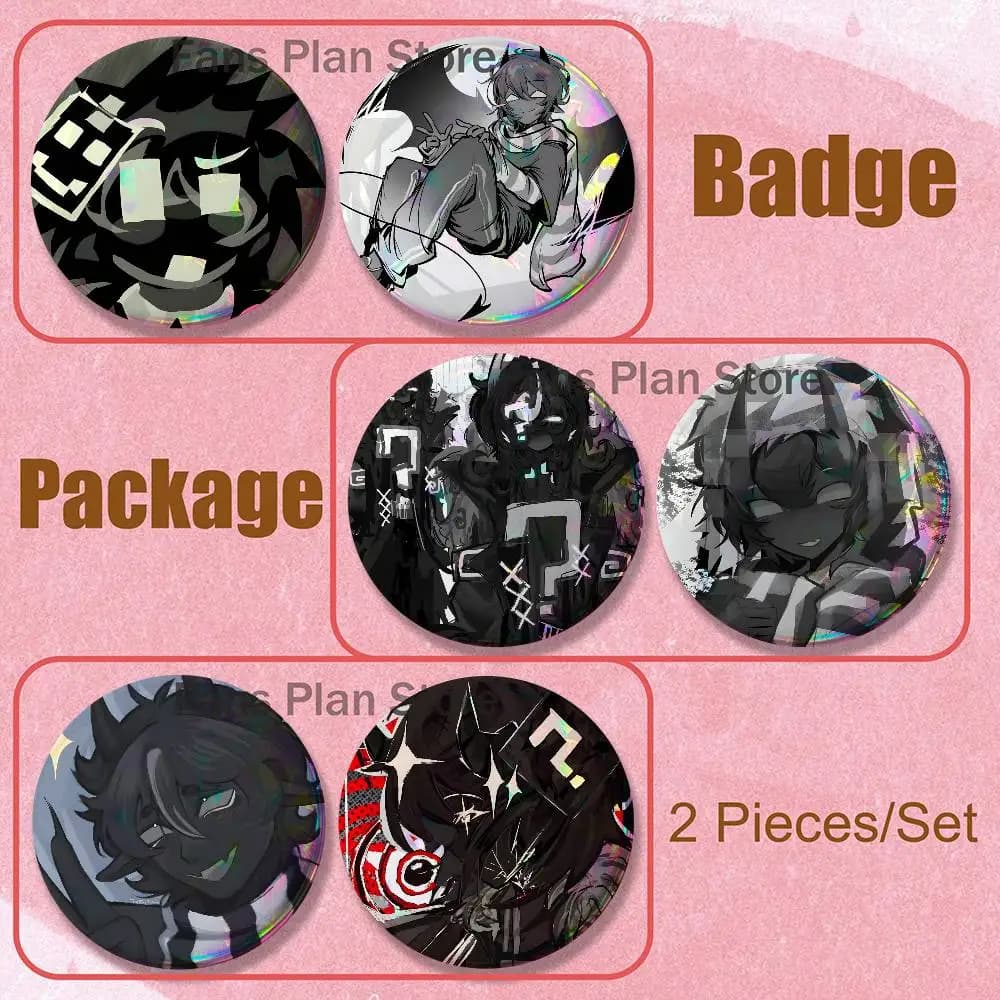 Game T-Twixxel 2-piece Set Pins Backpack Clothes Jewelry Accessories Cartoon Round Brooch Button Badge Fans Collection Gifts
