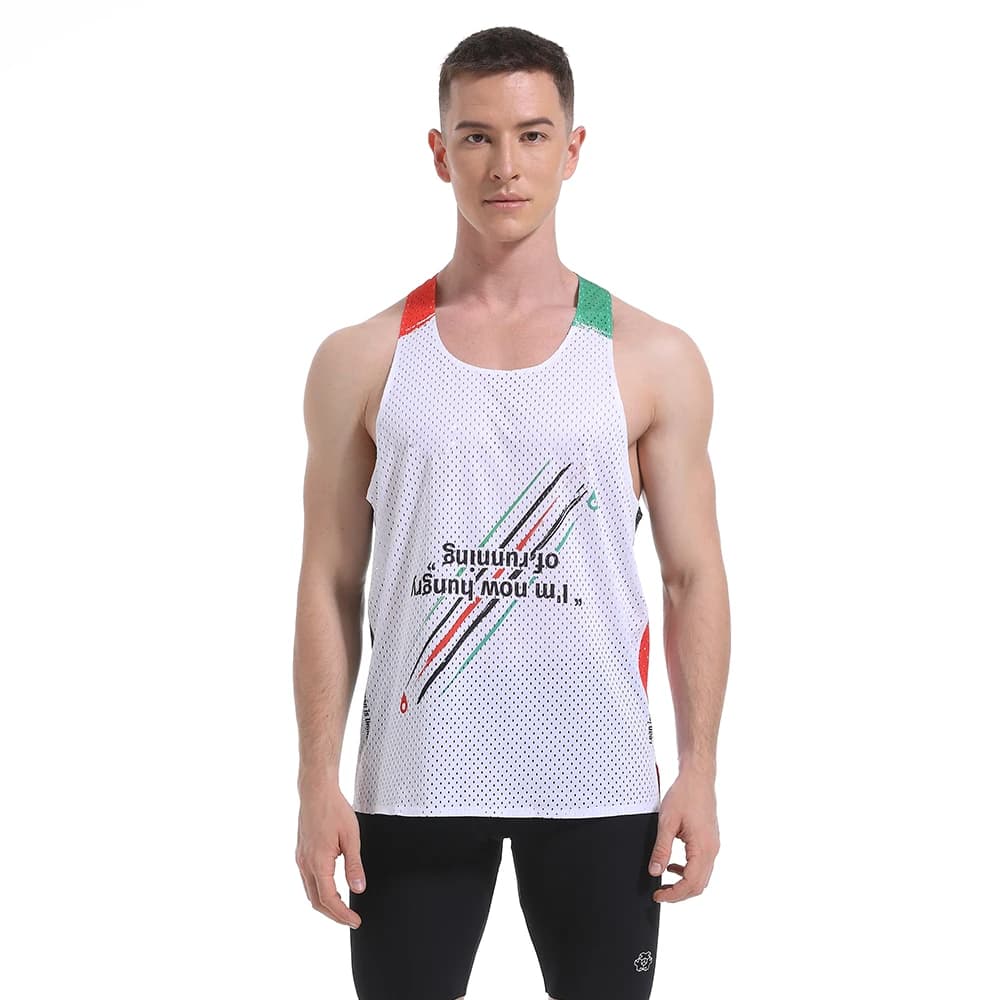 Men's Seamless Running Tank Tops Ultra Lightweight Marathon Singlets Breathable Race Vests Quick Dry Sleeveless Shirt