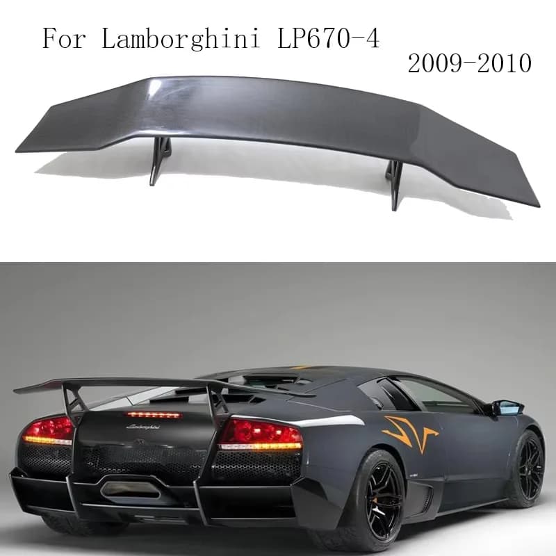 For Lamborghini Murcielago LP670-4 Superveloce Dry Carbon Fiber Rear Tail Spoiler Trunk Wing Car Exterior Modification Parts