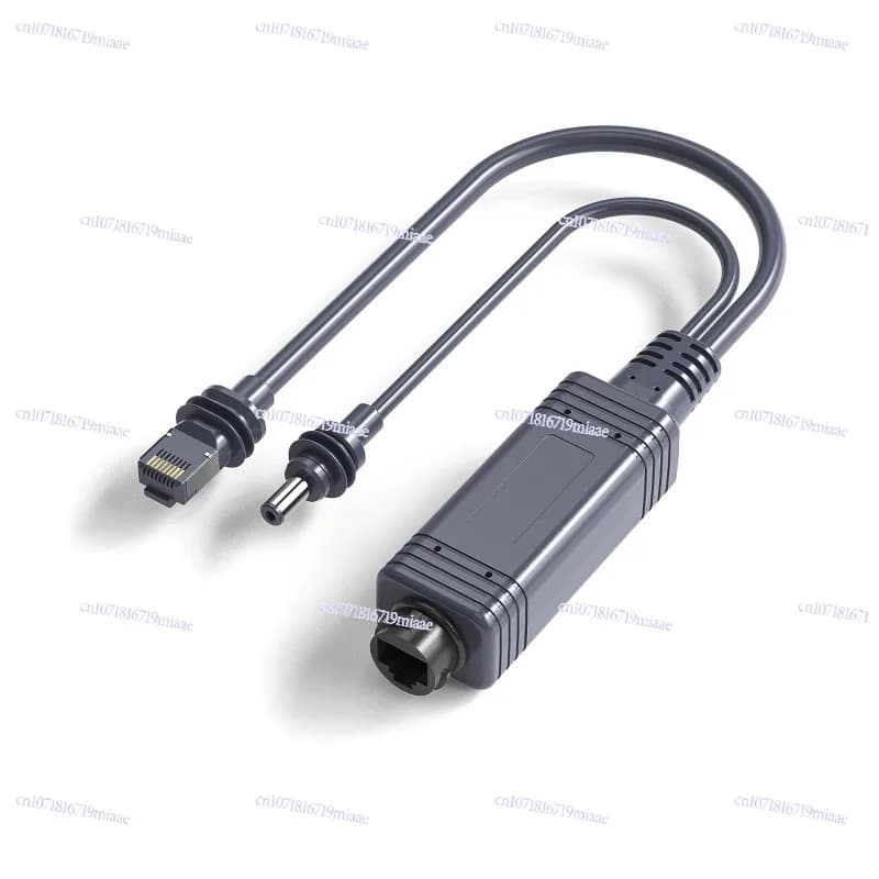 Gen Mini Power Network Cable Separator Poe Interface Separation 2 in 1 Power Supply Extension Network Converter
