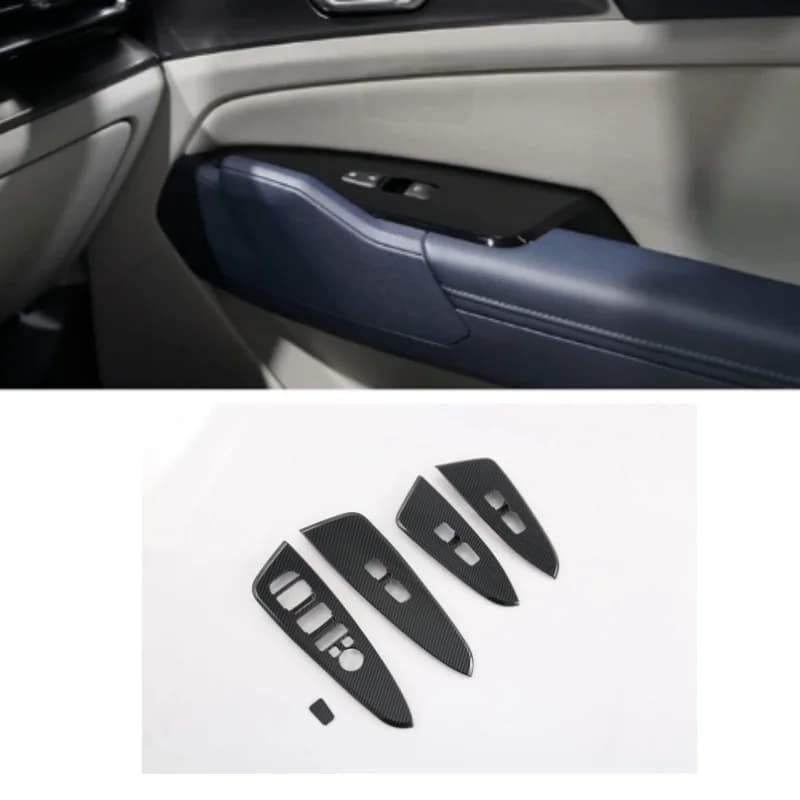 Fit For KIA Sportage NQ5 2021 2022 2023 2024 2025 Carbon Fiber Inner handle Door bowl panel/Glass switch interior accessories