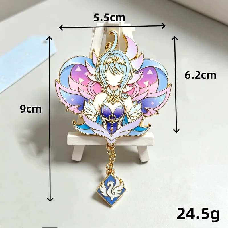 Genshin Impact Odette Spessiva Metal Enamel Pin Badge Fan Made Anime Game Brooch Collectible Gift