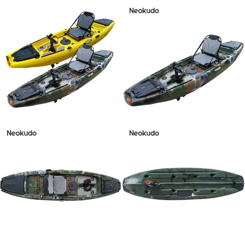 Leg Drive One Person Sea Offshore Fast Waterplay Crafts Boats Small 10ft Single Fishing Kayak with Pedal