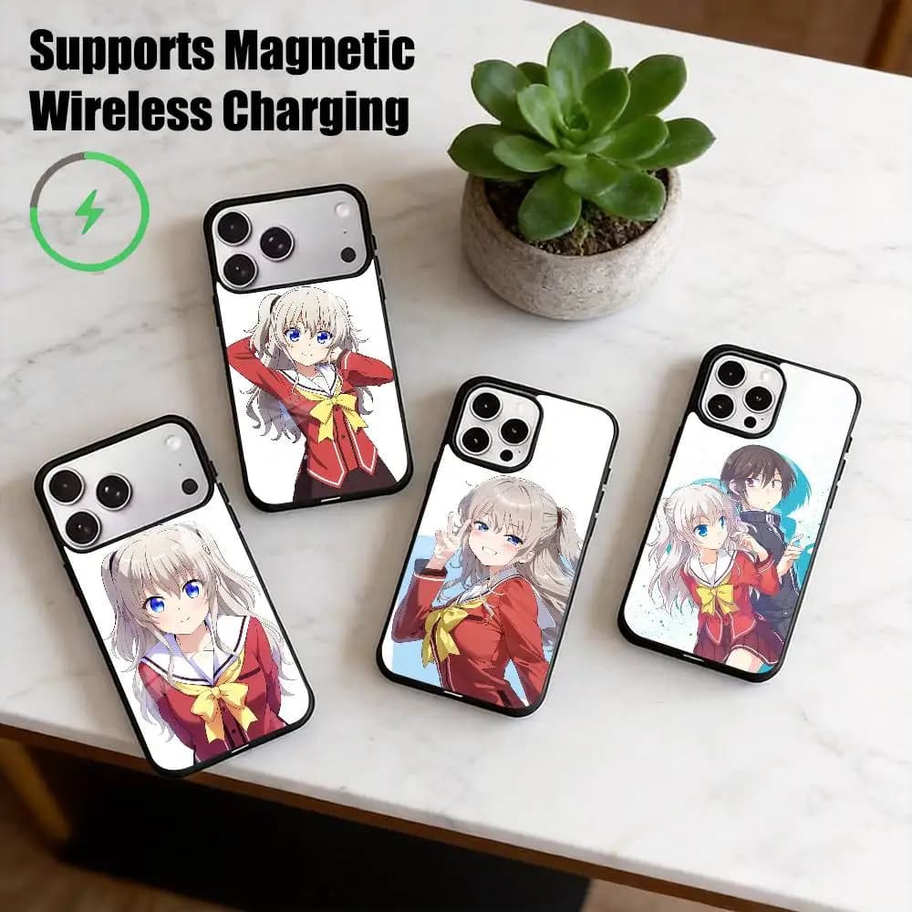 C-Charlotte Anime-E  Phone Case For iPhone17,16,15,14,13,12,11 Plus,Pro Compatible with magnetic wireless charging Gift
