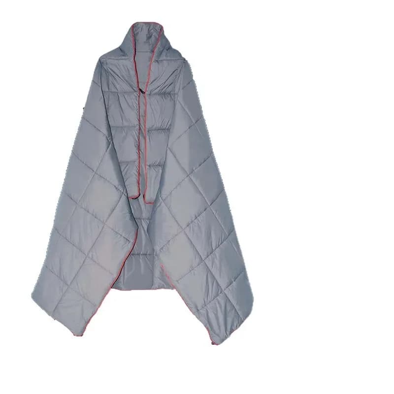 Outdoor camping waterproof down cotton cape shawl blanket Outdoor home nap Camping warm gravity blanket