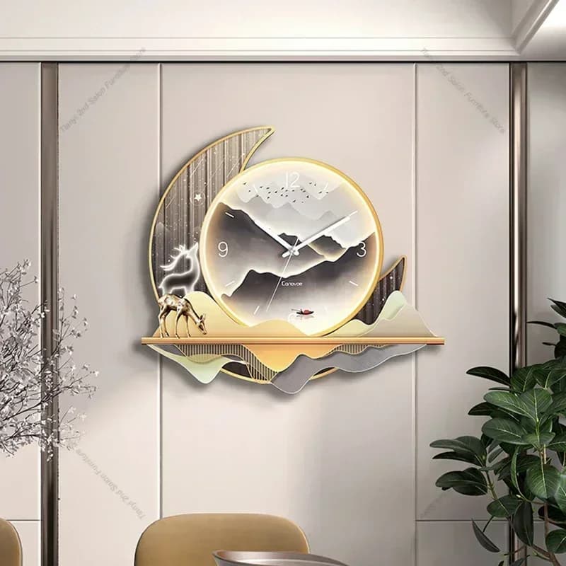 Nordic Luxury Wall Clocks Living Room Elegant Electronic Silent Wall Clocks Decoration Italian Design Home Decor Wandklok LLWC