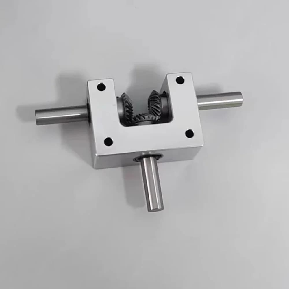Differential Assembly Gearbox 90 Degree 1:1 Spiral Bevel Gear 6/8/10MM Output Shaft Reversible Small Corner Device