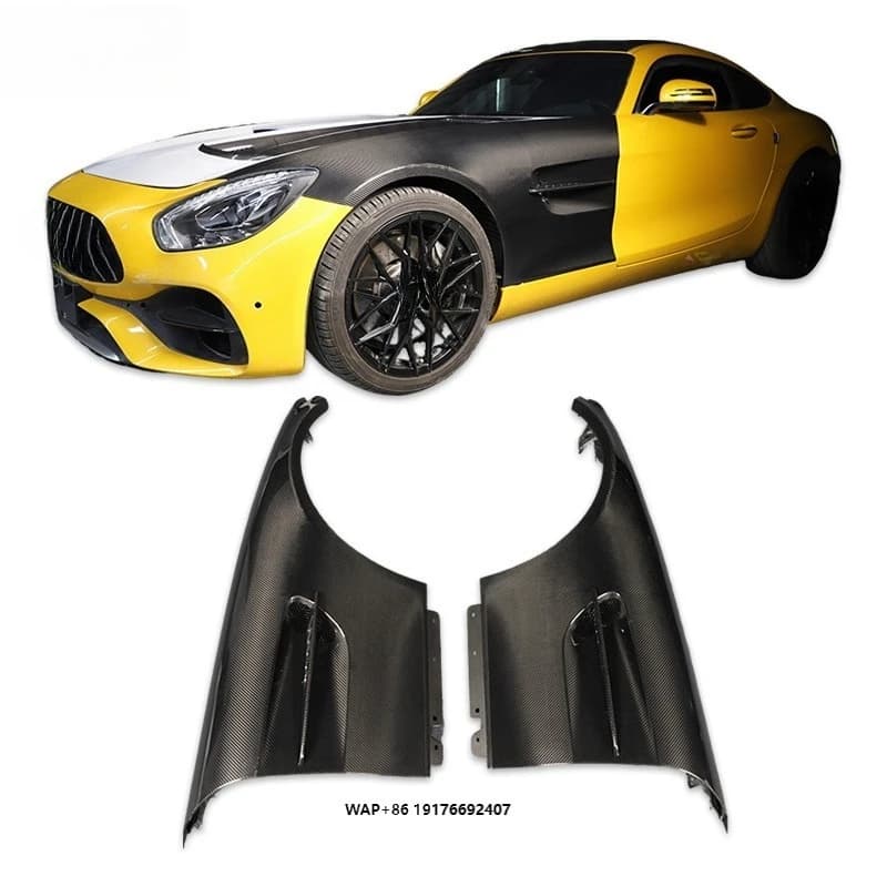 For GT GTS GTC Dry Carbon Fiber Mudguard Upgrade GTR Style Fender Car Bumper Body Conversion Kit