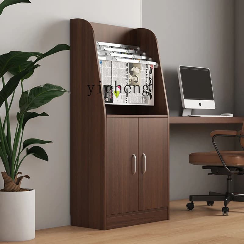 a3 Wooden Newspaper Rack Floor Magazine Storage Newspaper Rack Promotional Display Book Rack Office High-end