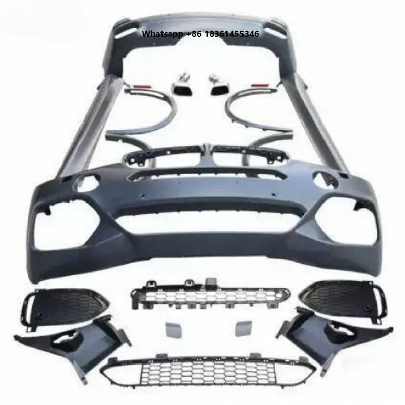 For X5 F15 Modified MT Big Surround Front Side Skirts and Rear Bumper Exhaust Grille Suitable