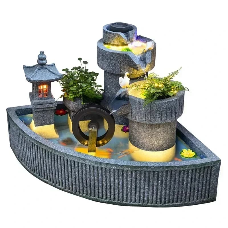 Hot SalesCourtyard Garden Villa Outdoor Rockery Circulating Water Flow Ornaments Fish Pond Decoration Landscaping New Chinese St