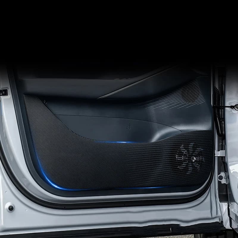 For Geely EX5 Proton e.MAS 7 2024 2025 2026 Car Door Anti Kick Pad Carbon Fiber Leather Texture Anti Dirt Protective Sticker