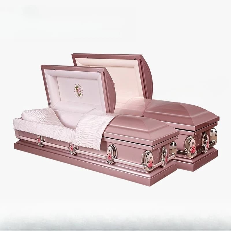 export foreign trade Shoufang solid wood American coffin Western coffin European and American coffin funeral life wooden box