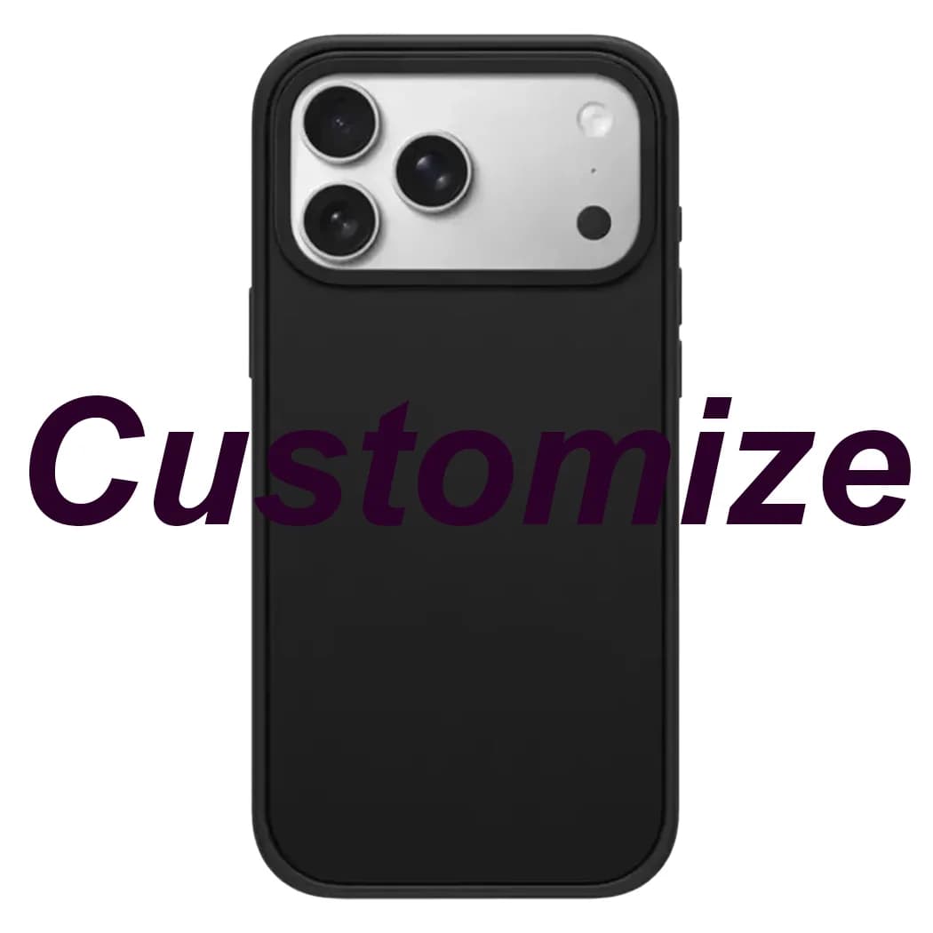Matte Black Border Phone Cover for IPhone 13 14 15 16 17 Pro Max Case for IPhone 17Pro
