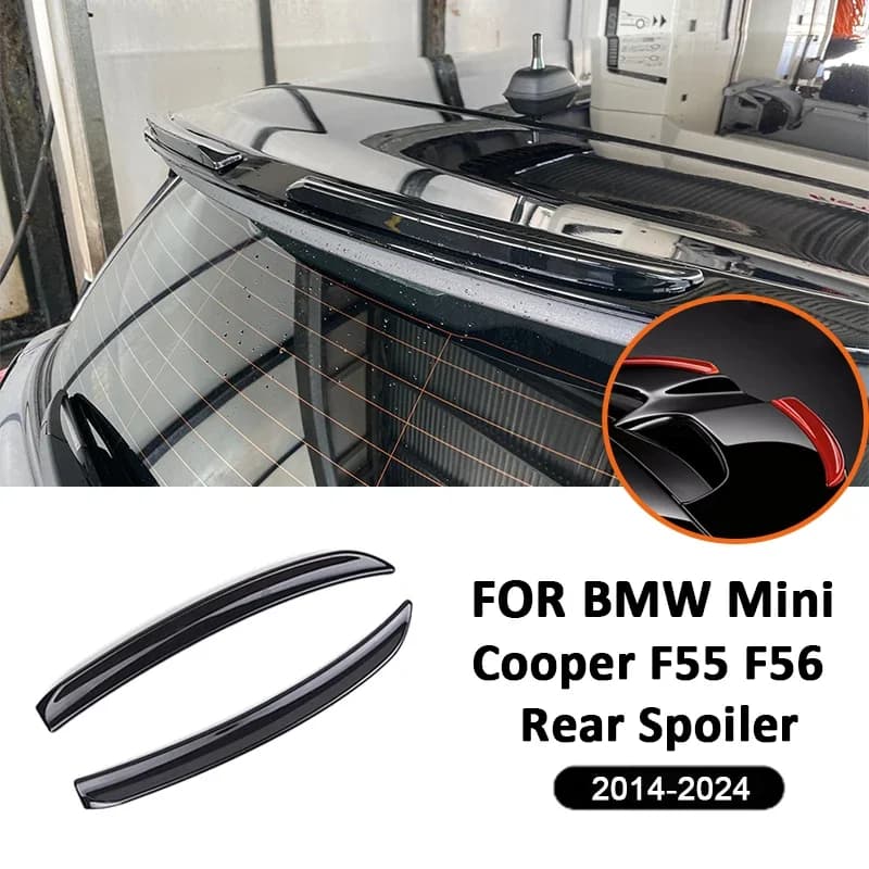 2PCS Car ABS Rear Spolier Extension Tail Wings Model Exterior Modification Accessories For BMW Mini Cooper F55 F56 2014-2024