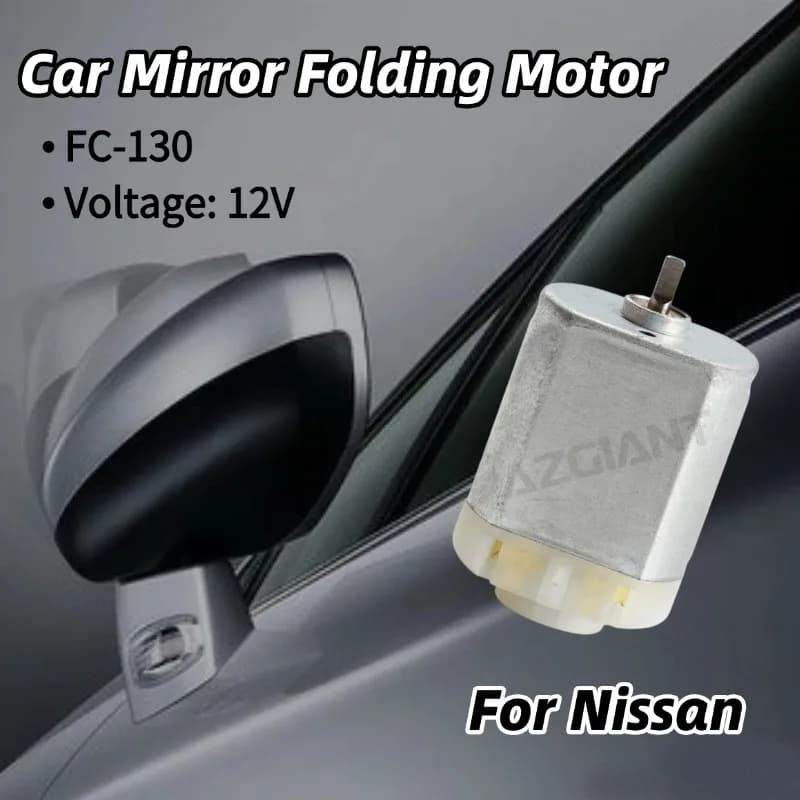 AZGIANT Car Side View Exterior Reversing Rearview Folding Mirrors Motor High Speed 12V for 2006-2012 Nissan Note E11 MK1