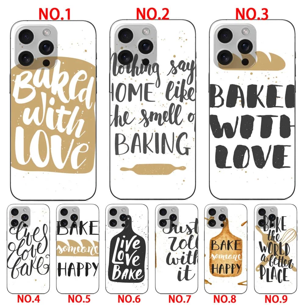 Baked with Love Happy cases  for iPhone XS Max 11 11 Pro 11 Pro Max 12 12 Mini