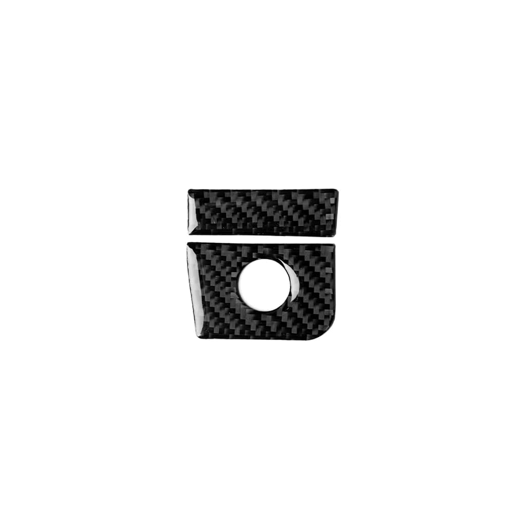 For Ford Mustang 2015-2020 Car Co-pilot Storage Box Switch Panel Trim Kit Real Soft Carbon Fiber Interior Accessories Stickers