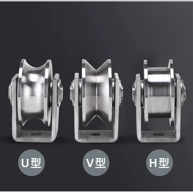 Suitable for 304 H-groove Stainless Steel Gate Roller/pulley, 3.5-inch Model, Height 82mm