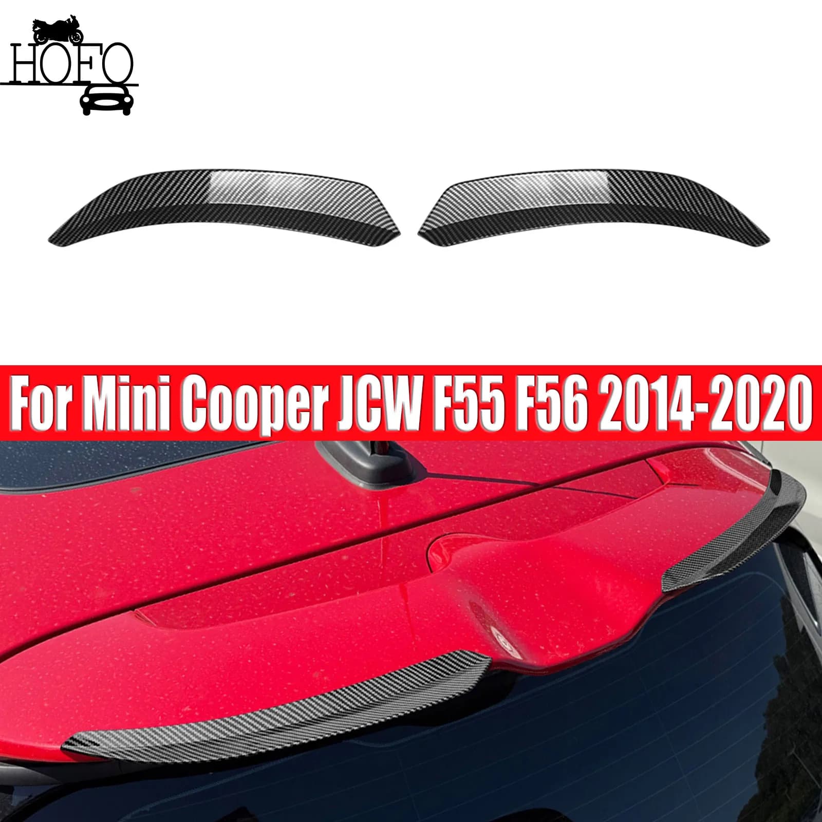 Car Rear Roof Spoiler Extension Lip For Mini Cooper JCW F55 F56 2014-2020