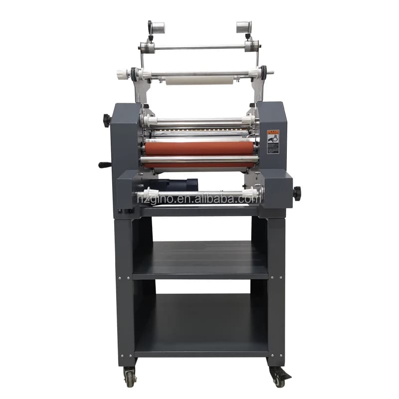 BFT-350 A3/A4/A5/A6 350mm Manual Feed Auto Collect Hot/Cold Laminating Machine Curl Single/Double-Sided Steel Roller