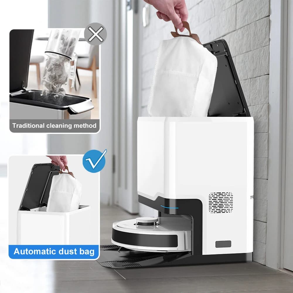 Gold Seller Smart Vacuum Cleaner With Self-Emptying HEPA Filter Wet Dry Cleaning Feature EU US RV Garage Automatic Electri