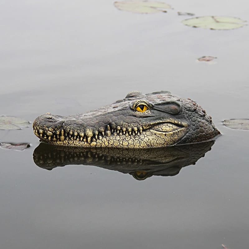 Shark Fin Hippopotamus Crocodile Head Courtyard Pond Floating Animal Viewing Park Pond Simulation Decoration