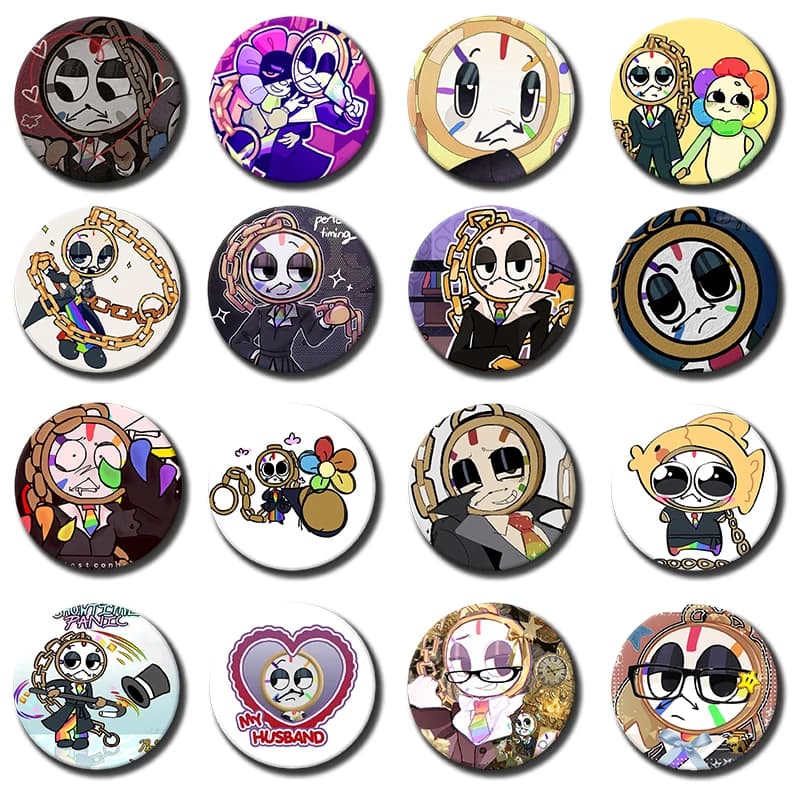 Cartoon Game Character Dyle Button Pin Badge Dyle Brooch Creative Badge for Backpack Clothes Decoration Gift 58mm 1PC