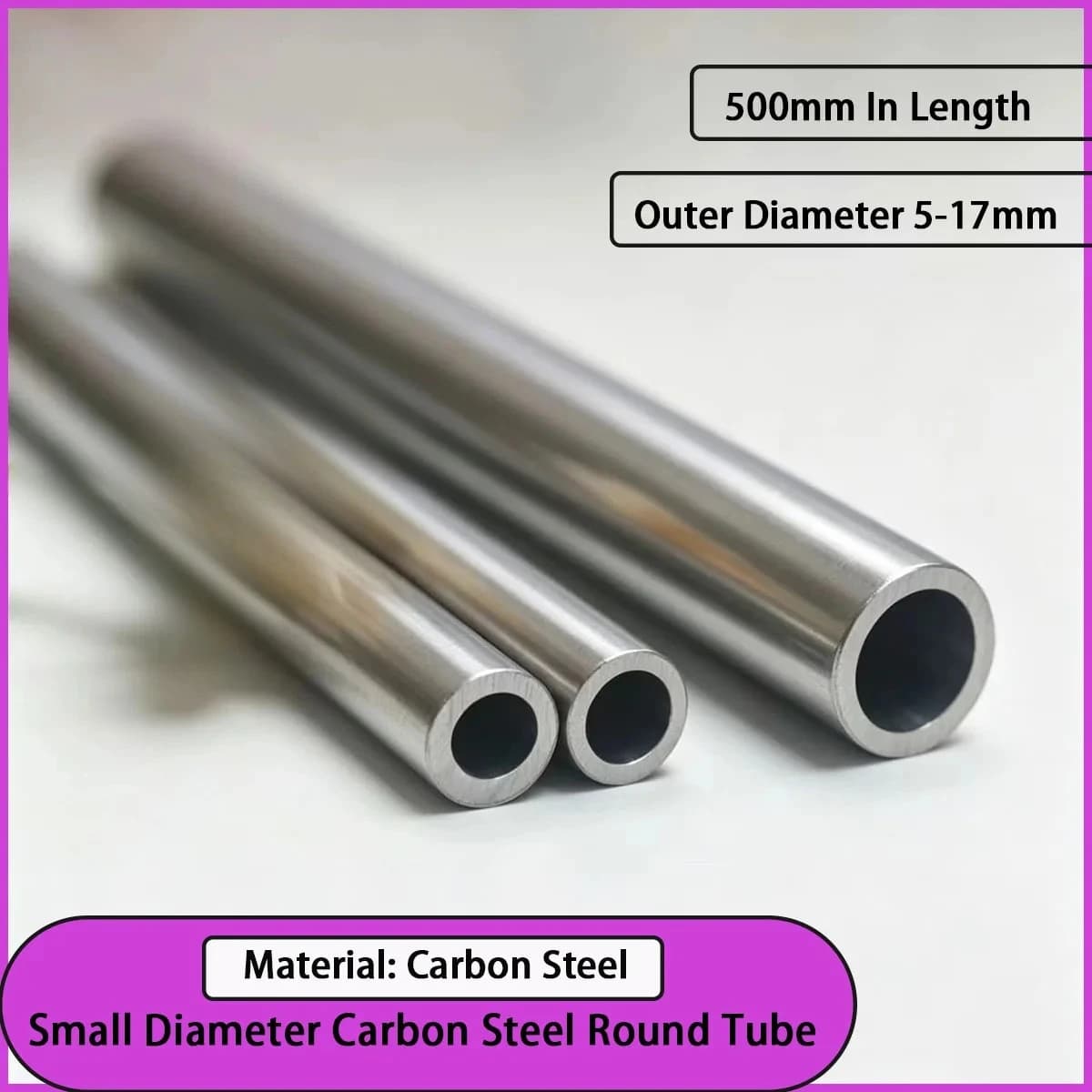 Small diameter carbon steel round tube with an outer diameter of 5-17mm is used for mechanical parts, hardware structures, etc