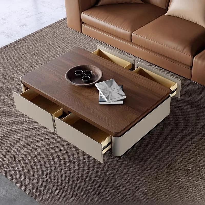 Drawers Moving Side Table Writing Dinner Luxury Modern Living Room Storage Coffee Table Designer Mesas Bajas Home Furniture