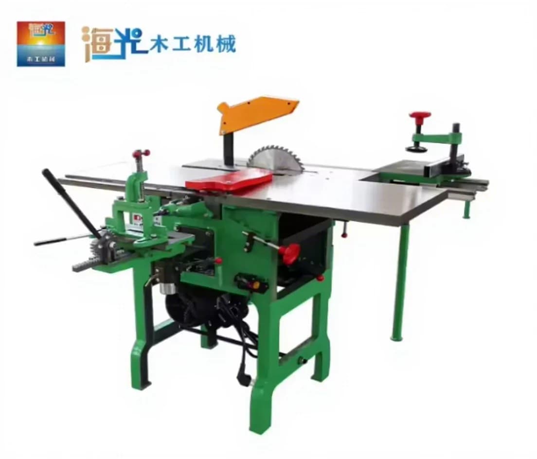 10-in-1 Multi-Purpose Woodworking Machine Tool Saw Planer Drill Thicknesser Sharpener Grinder Chamfering Motor Core 3KW 210kg