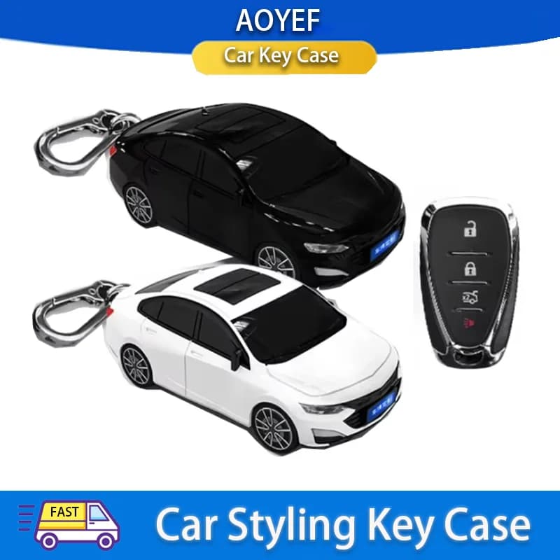 2024 Car Model Key Case for Chevrolet Chevy Malibu Camaro Cruze Traverse Sonic Volt Bolt Equinox Remote Car Key Cover Keychain